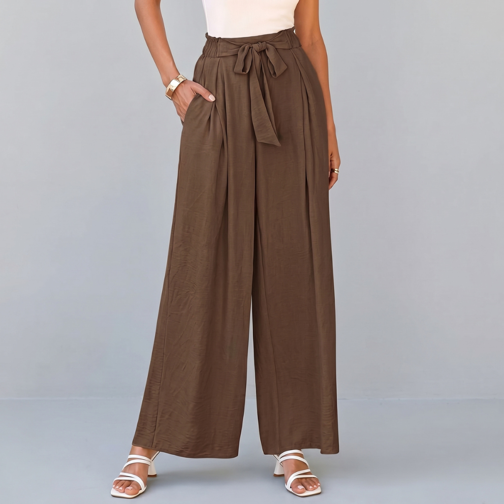 Casual High Rise Loose Fit Palazzo Pants For Women 
