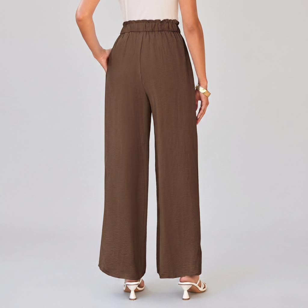 Casual High Rise Loose Fit Palazzo Pants For Women 
