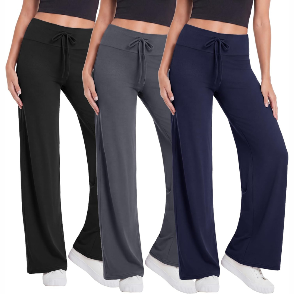 Pack Of 3 Palazzo Lounge Pants For Women