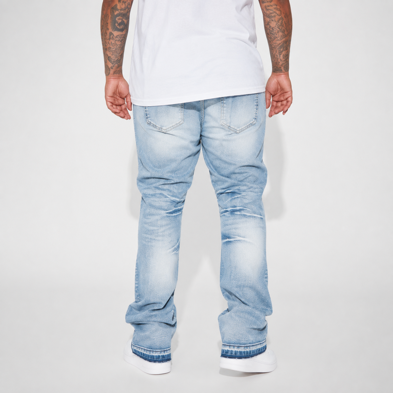 Slim Flare Stacked Casual Jeans For Men