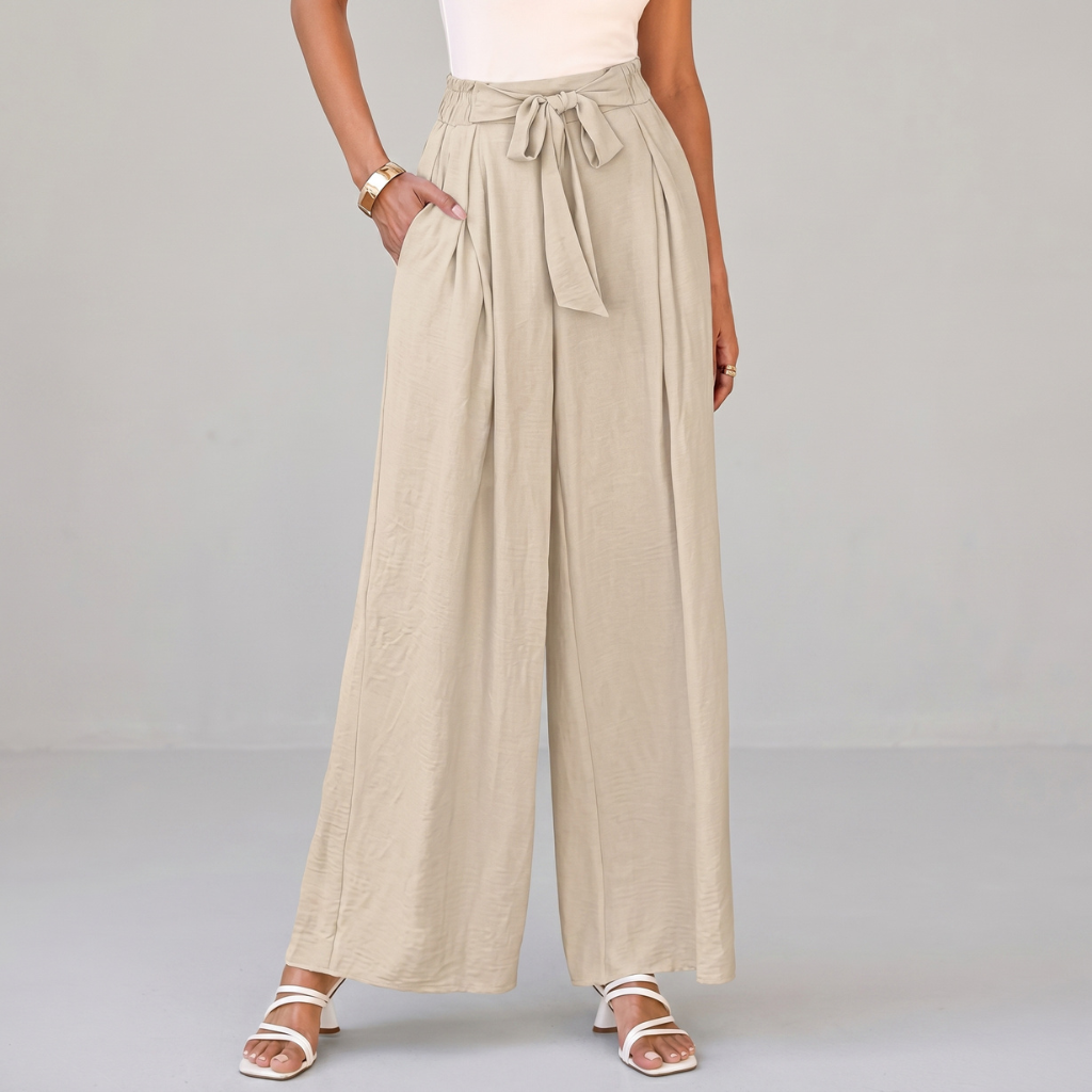 Casual High Rise Loose Fit Palazzo Pants For Women 