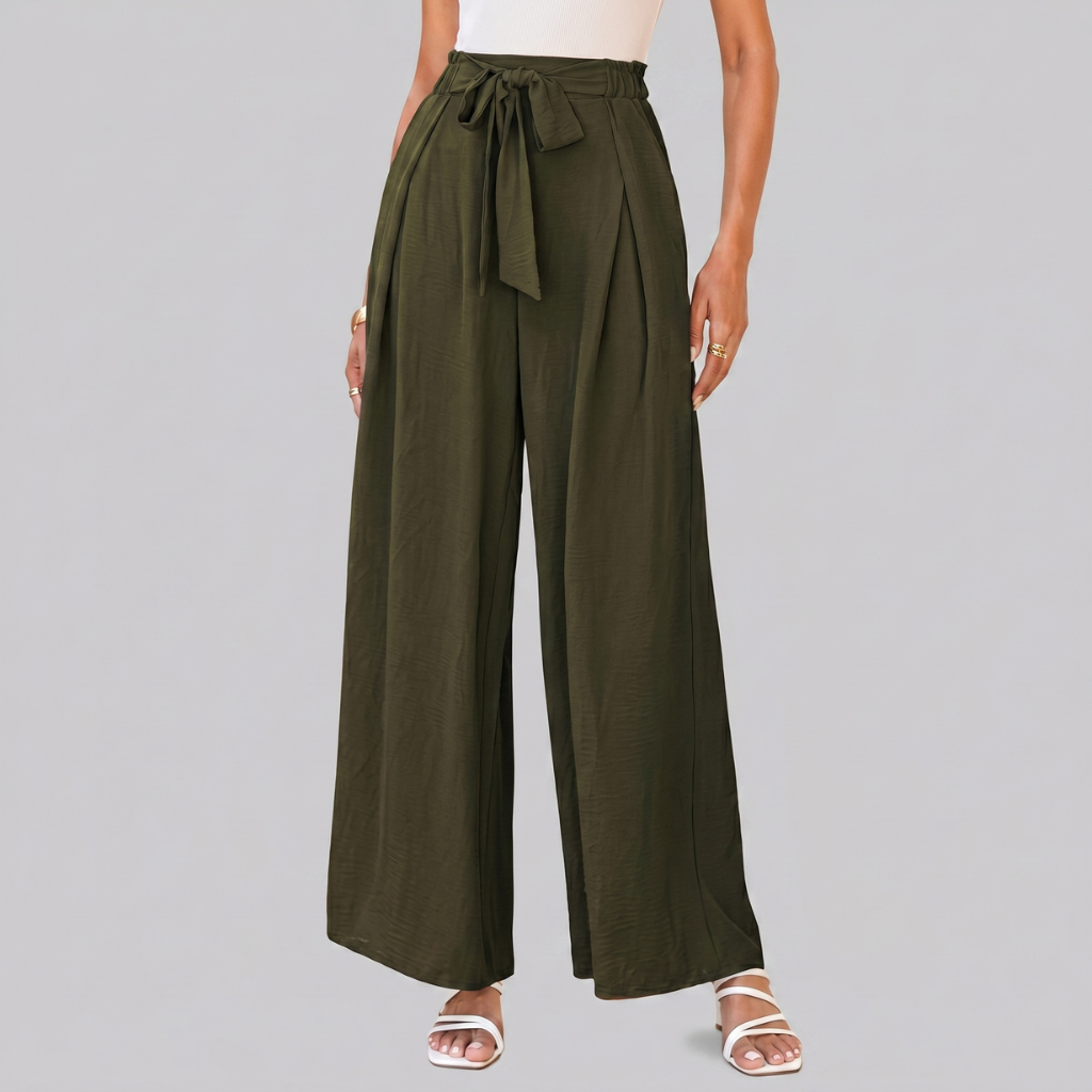 Casual High Rise Loose Fit Palazzo Pants For Women 