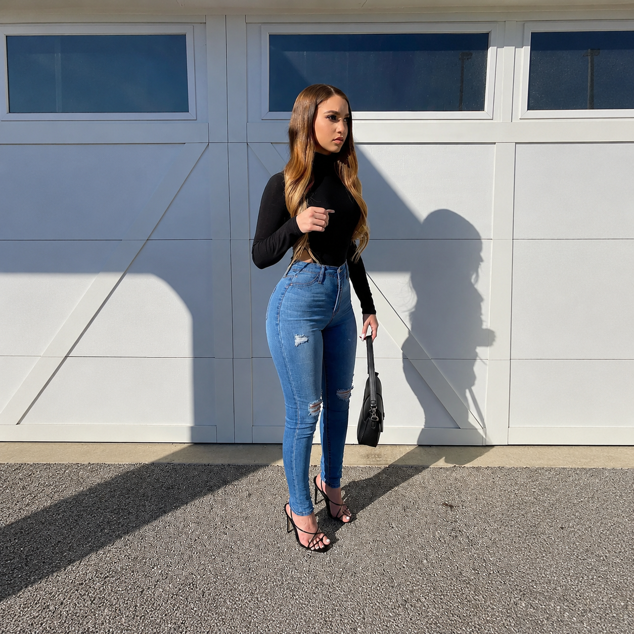  High Rise Casual Wear Fitted Jeans For Women