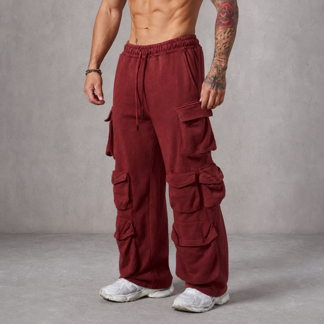 Casual Cargo Sweatpants With Pocket For Men