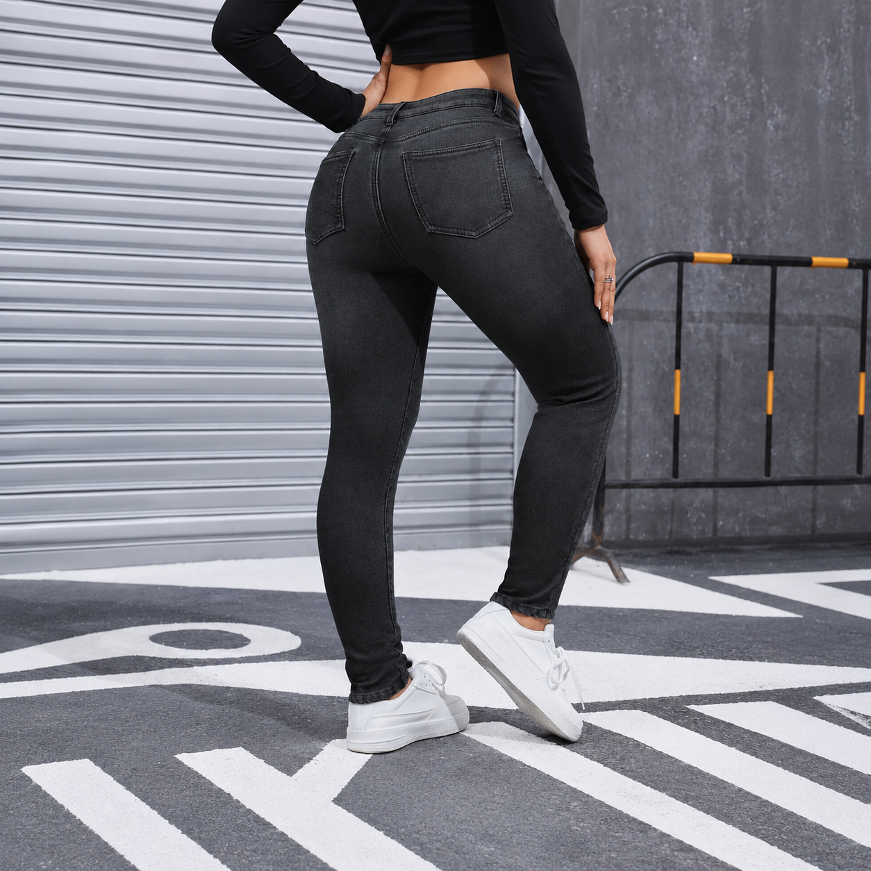Slim Fit Thermal Woven Trouser Jeans For Women