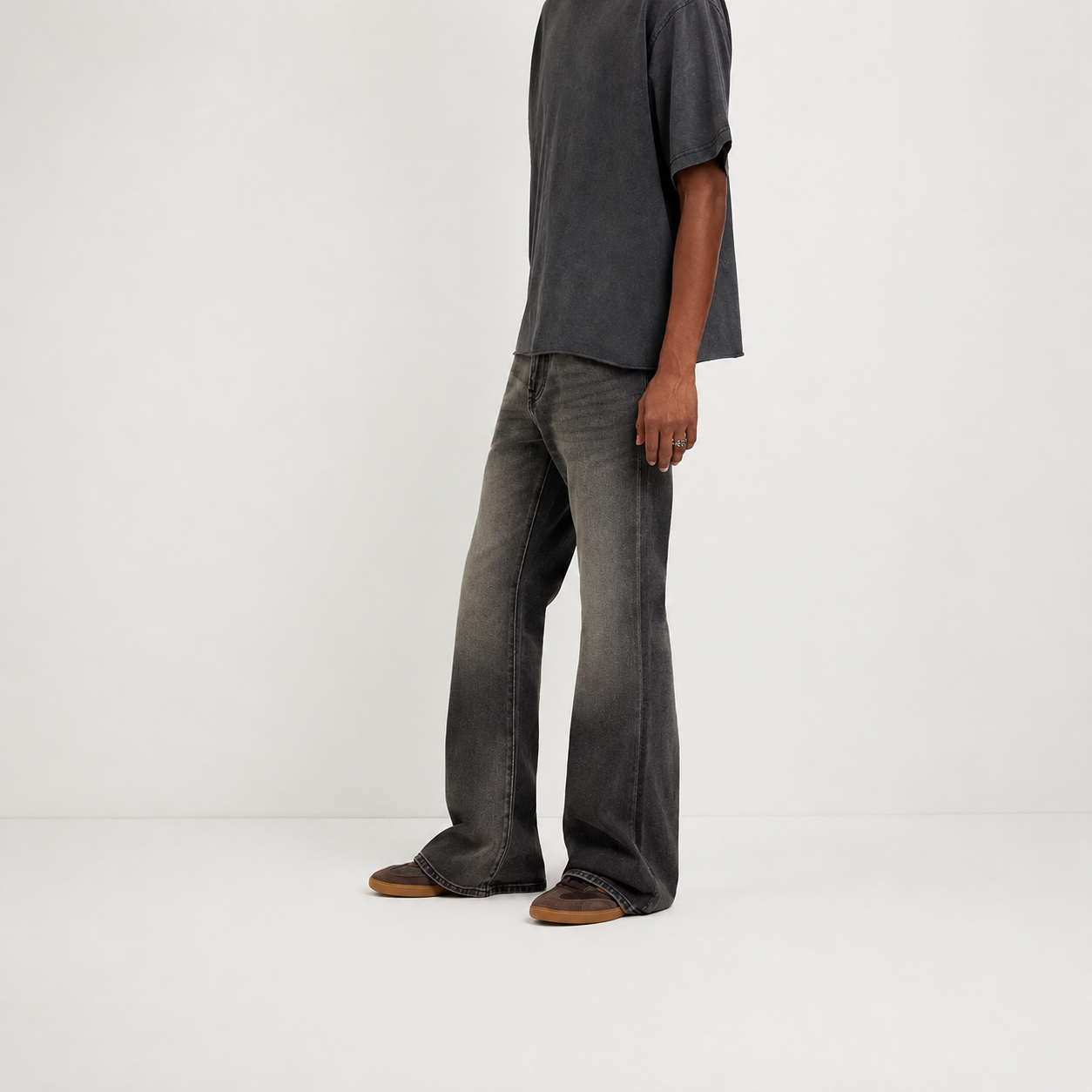 Bootcut Washed Baggy Jordan Jeans For Men
