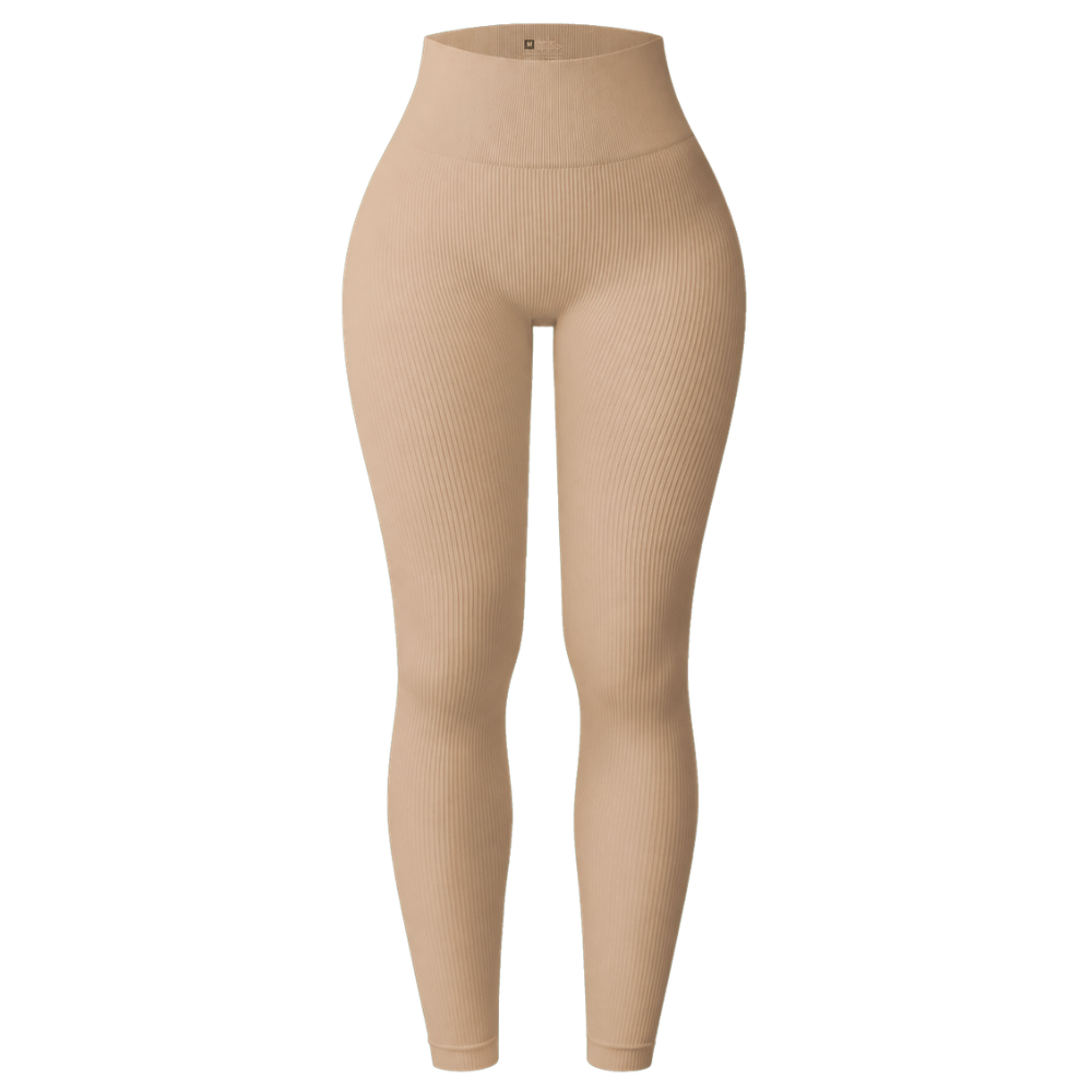 Ribbed High Rise Stretchable Yoga Leggings