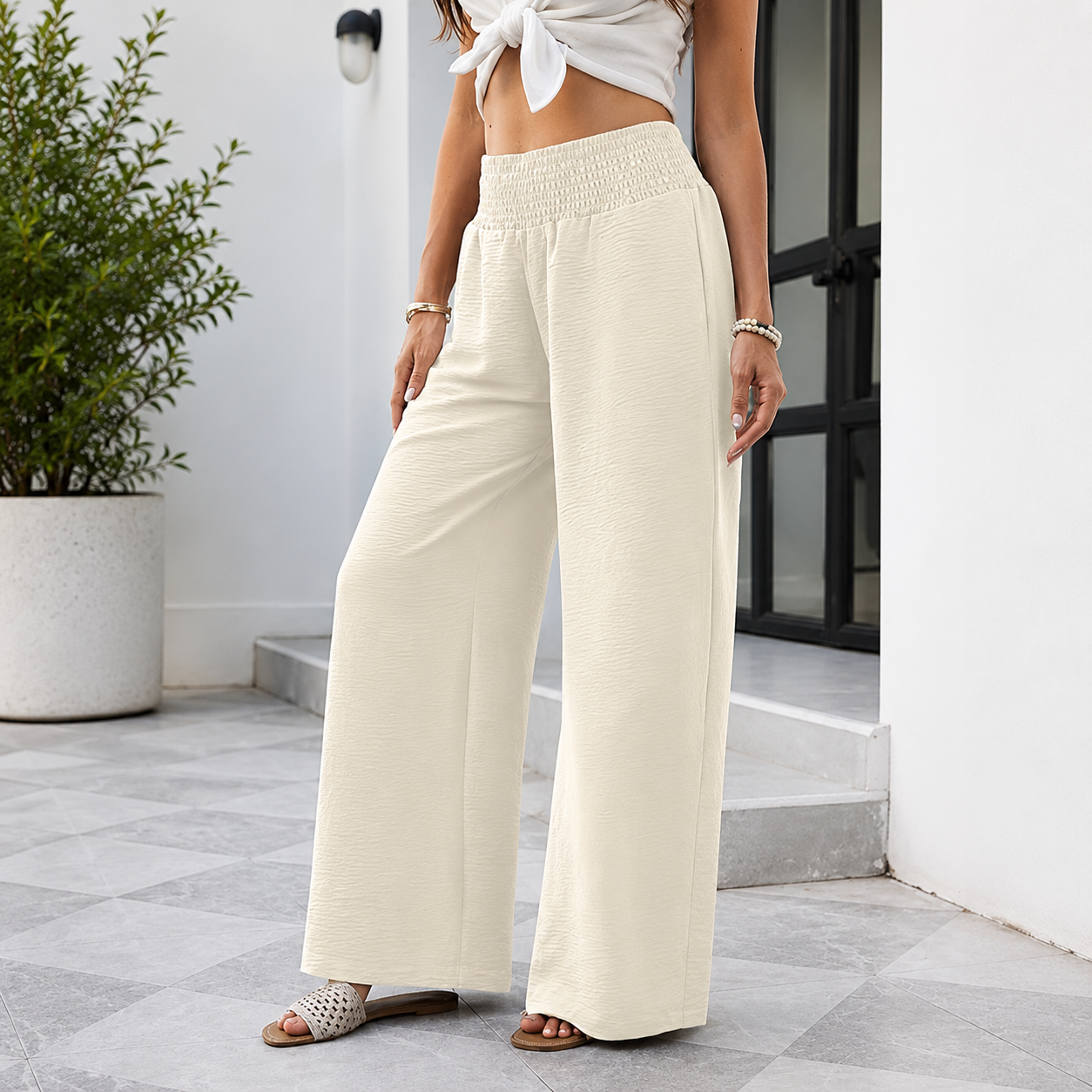 Casual Lounge Pants With Pockets And Flowy Trousers For Women