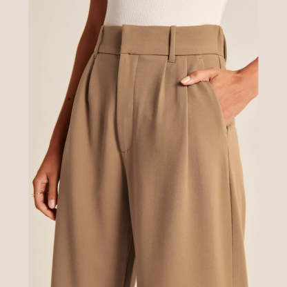High Waist Tailored Wide Leg Pants-My Comfy Pant