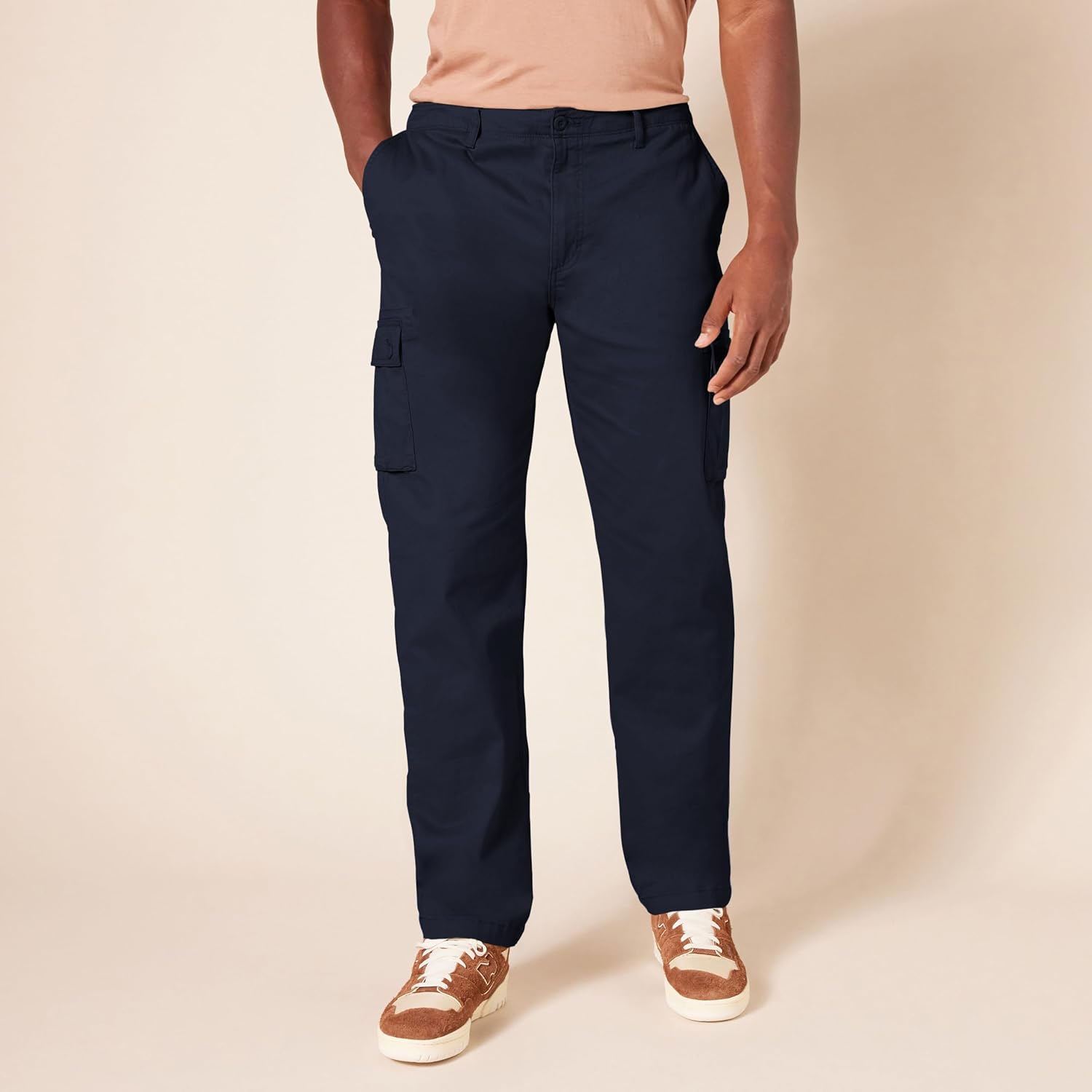 Straight Fit Stretch Cargo Pants for Men