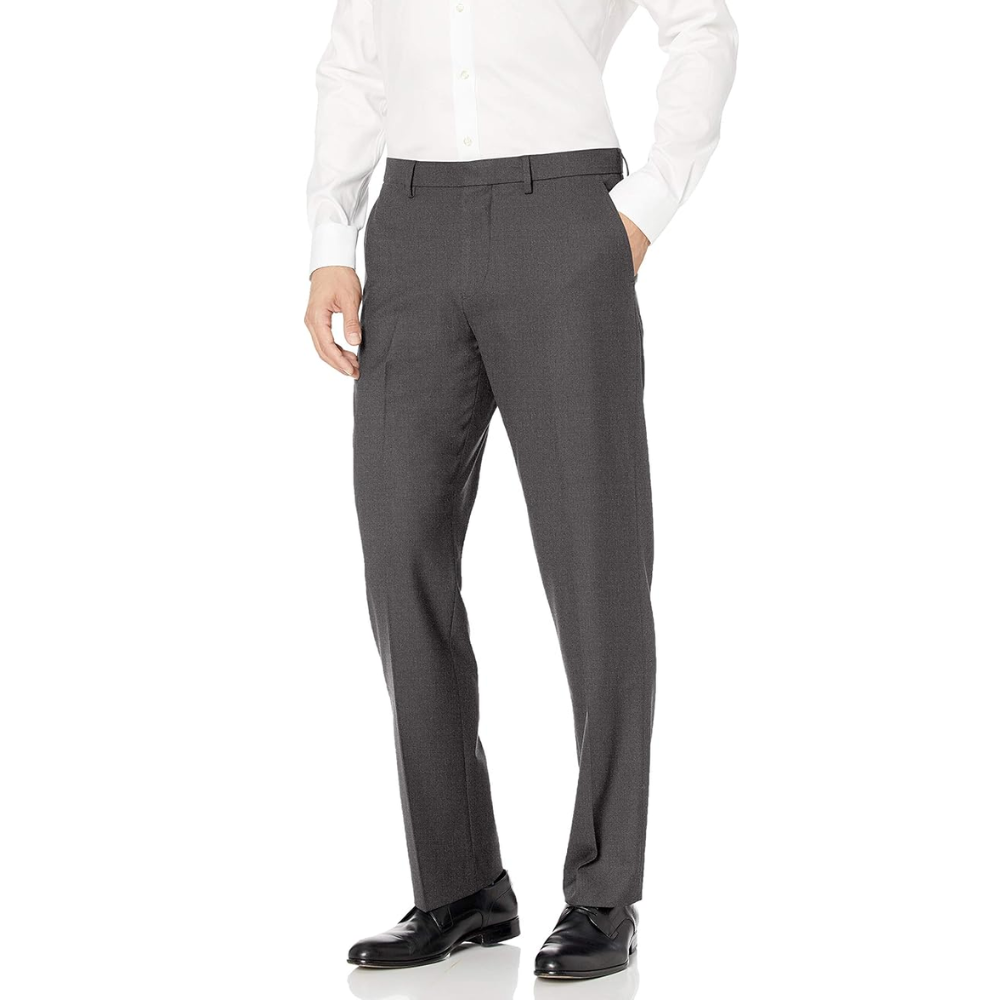Classic Fit Dress Pants With Wrinkle Resistant Stretch For Men