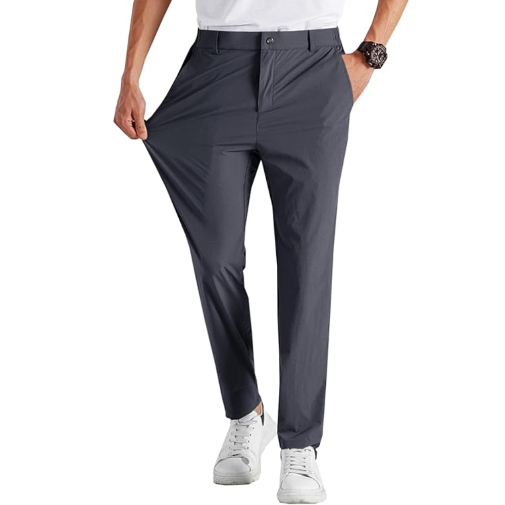 Slim Fit Golf Pants With Stretch Comfort And Cropped Style For MenSlim Fit Golf Pants With Stretch Comfort And Cropped Style For Men - Image 8