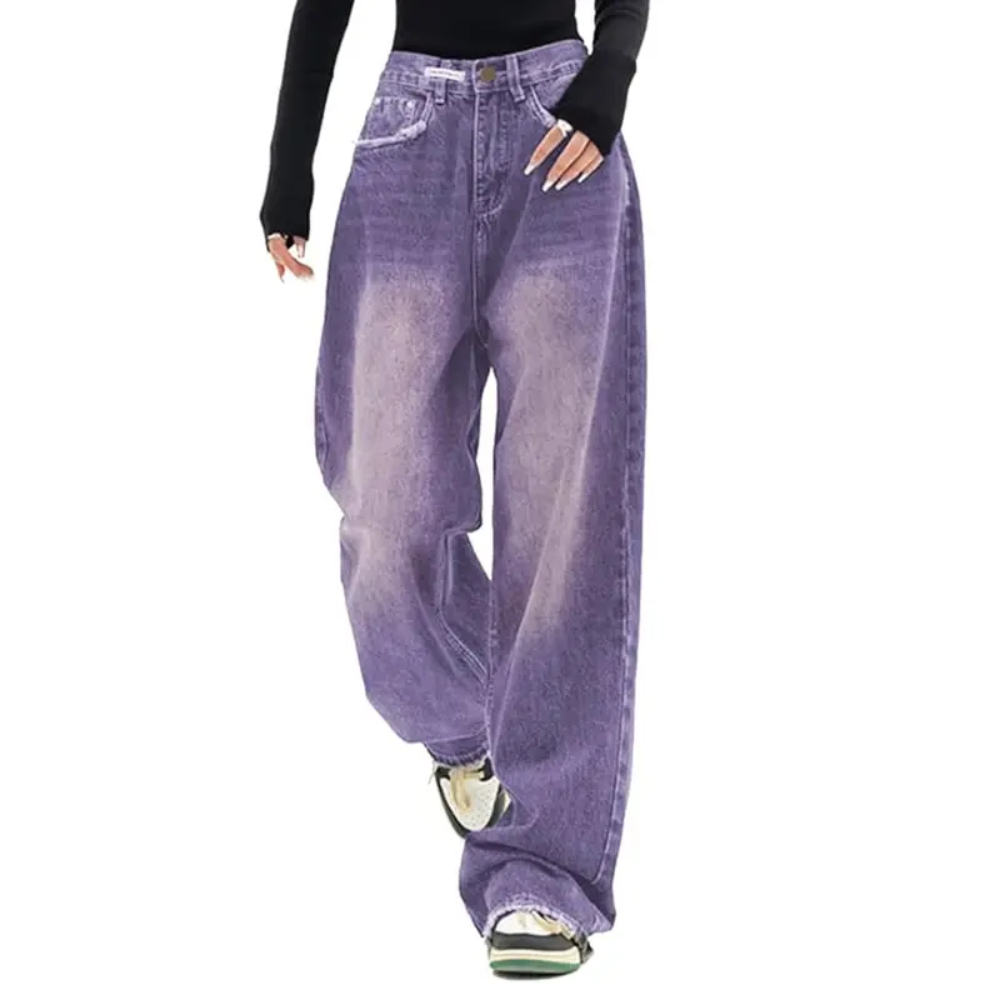 Wide Fit Baggy Jeans With Pockets For Women