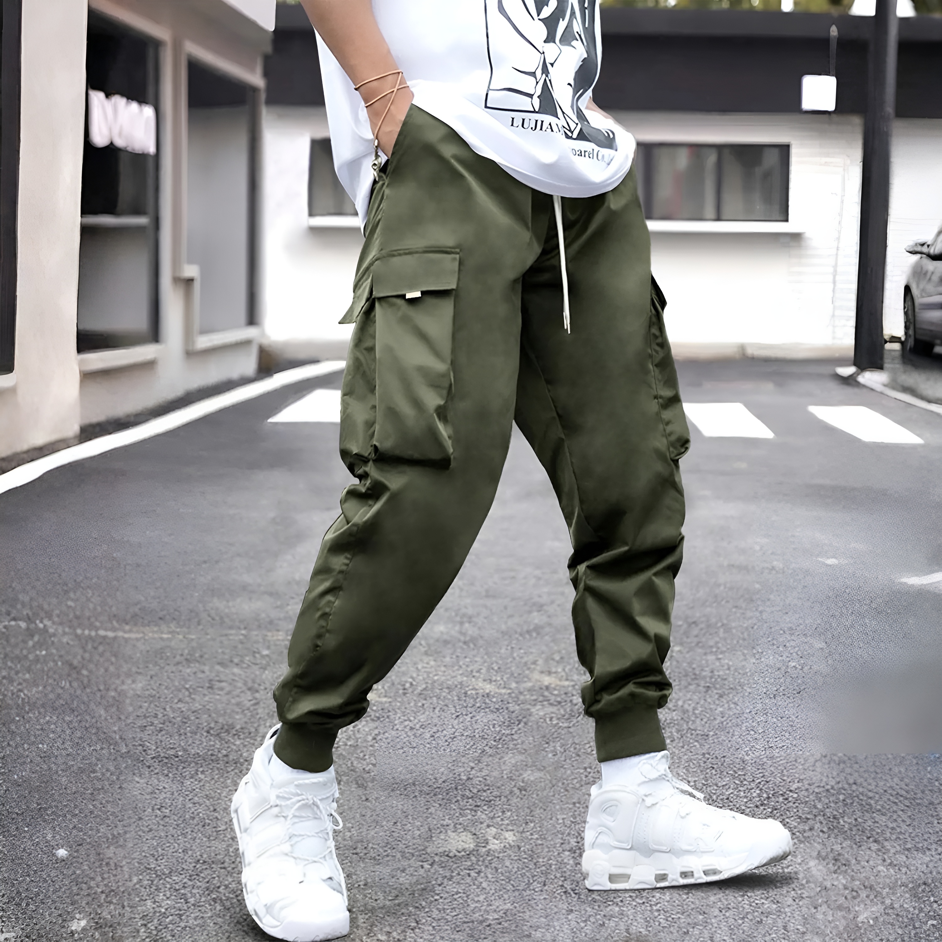 Cargo Pants With Flap Pocket For Men 