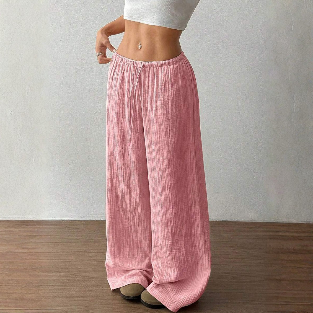 Casual Straight Low Rise Pants For Women