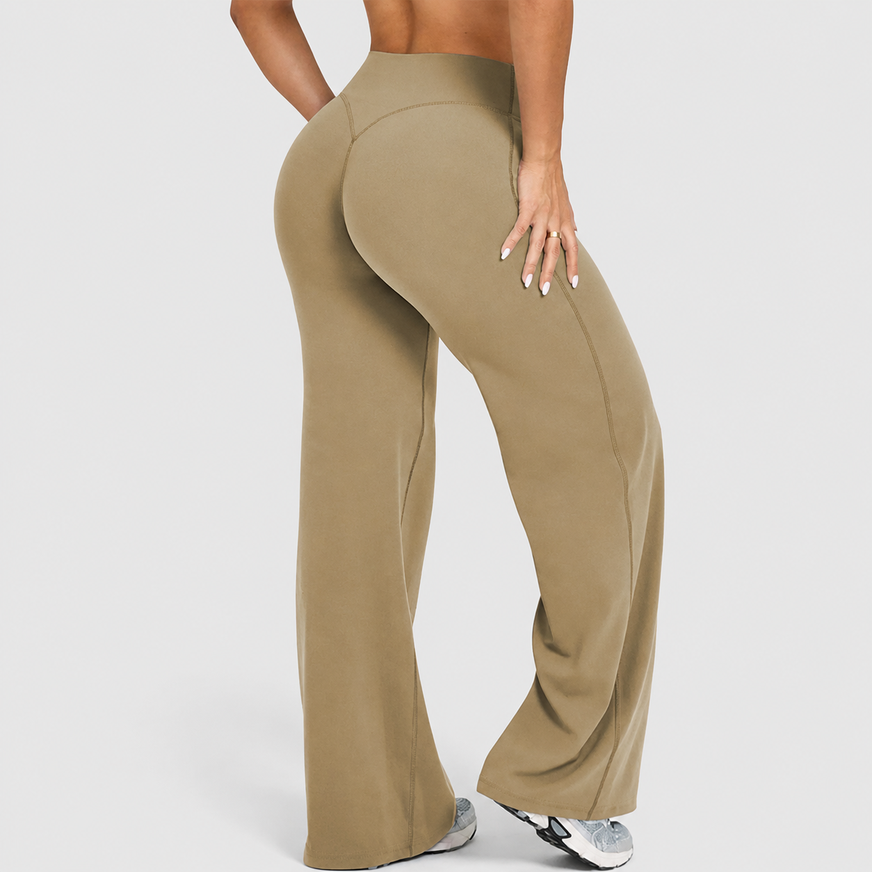 Casual Comfortable Wide Leg Knitted Sports Pant For Women