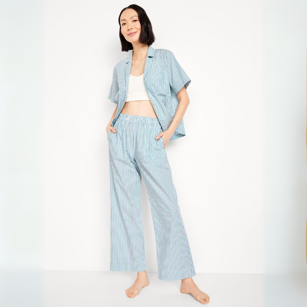 High Waisted Poplin Pajama Pant-My Comfy Pant
