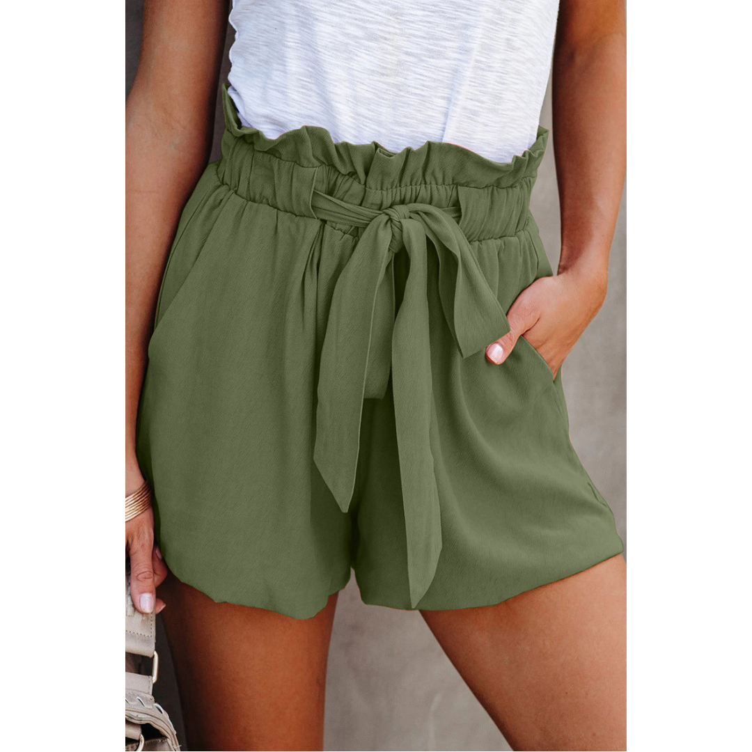 Tight Waisted Lace-Up Shorts-My Comfy Pant