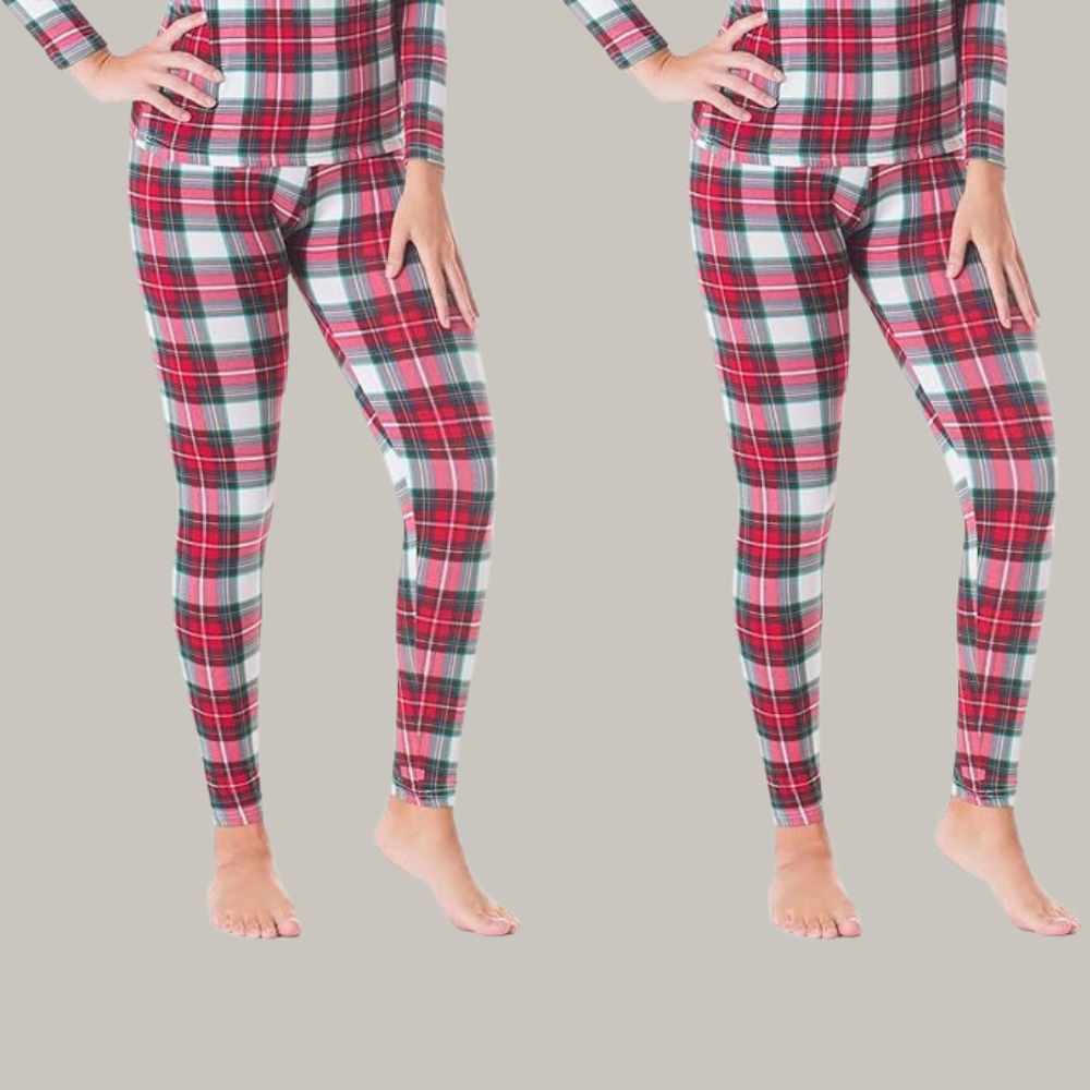 Pack Of 2 Women Printed Insulated Thermal Leggings For Skiing