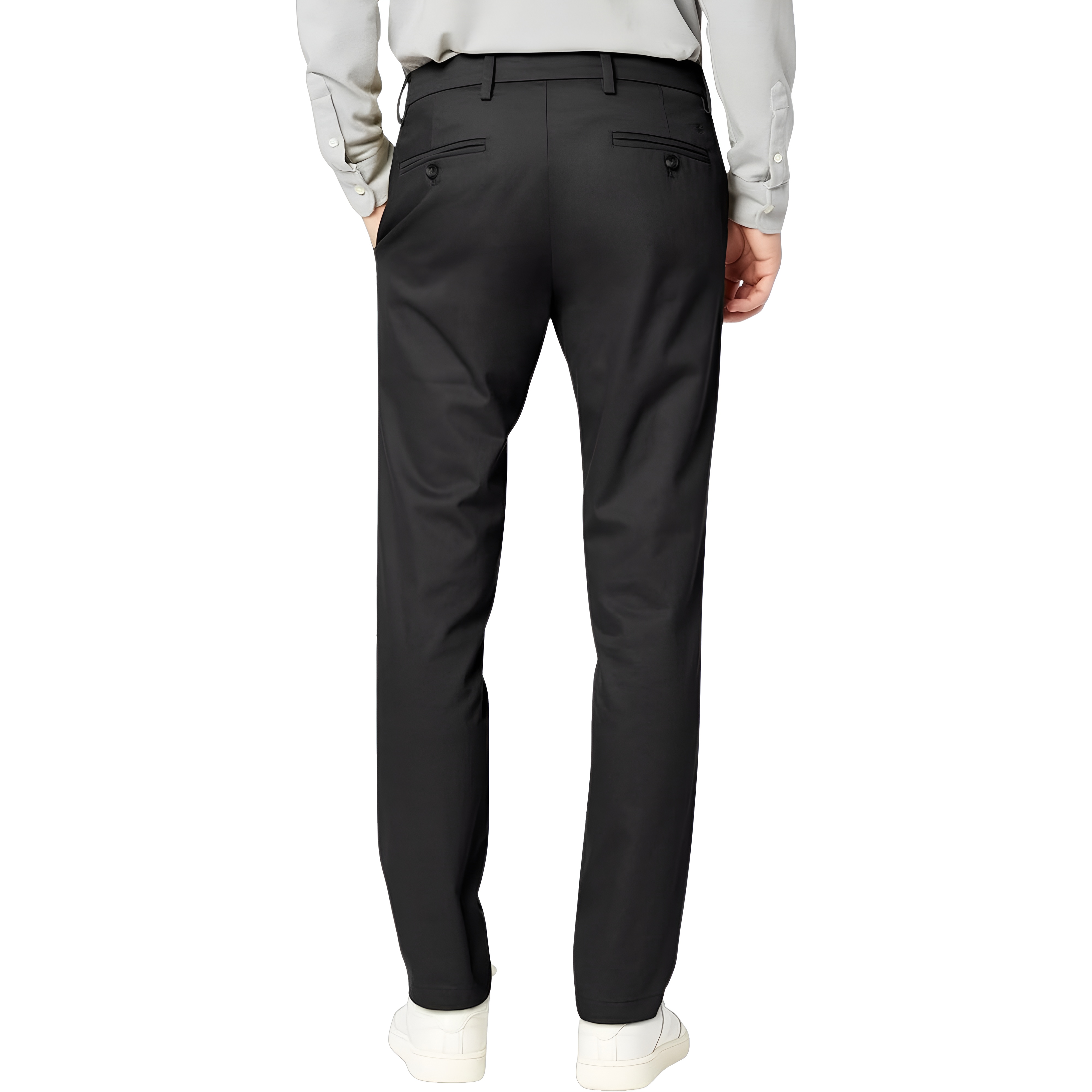 Slim Fit Casual Pants With Flex Comfort And Zipper Closure For Men
