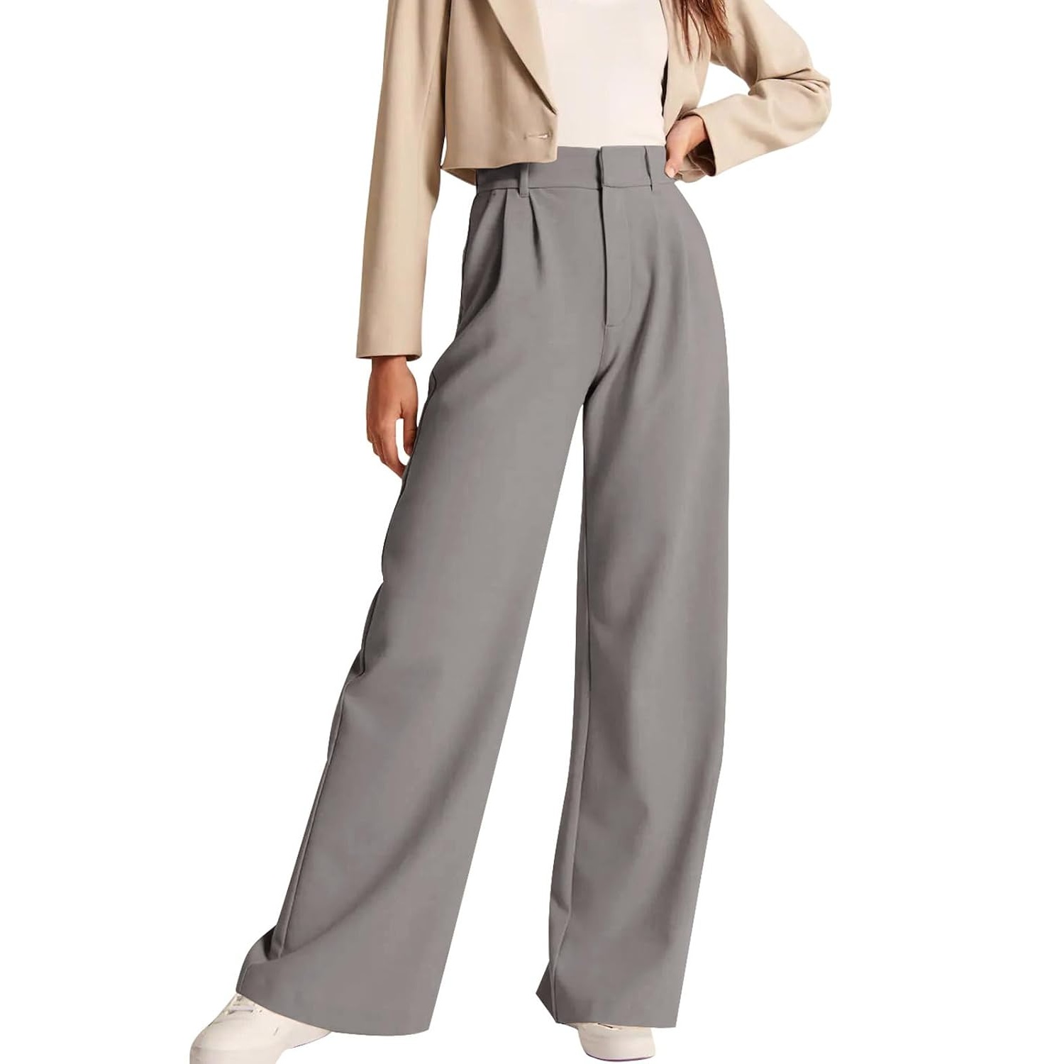 Solid Casual Pants With Pocket For Women