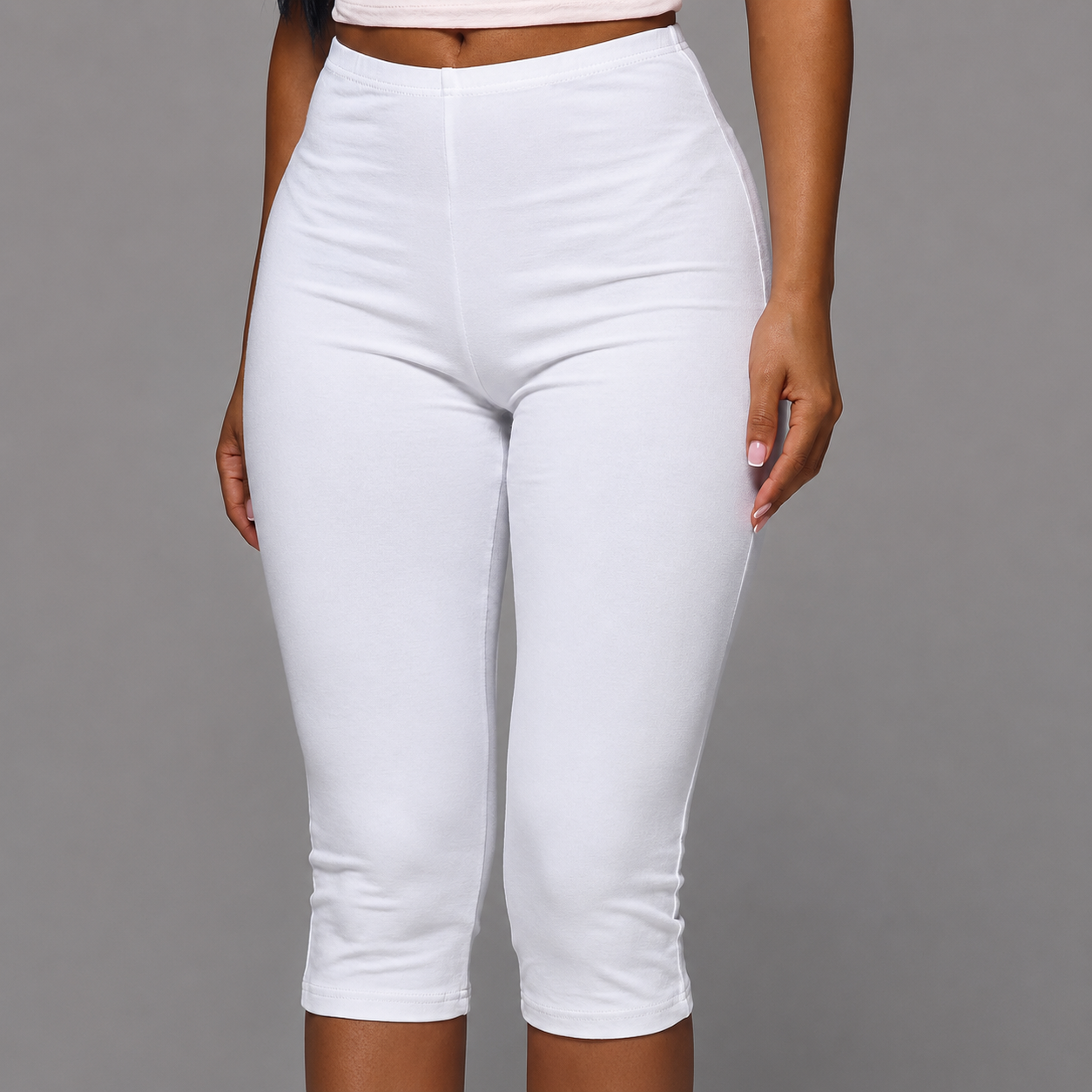 Soft Touch Elasticated Capri Leggings For Women