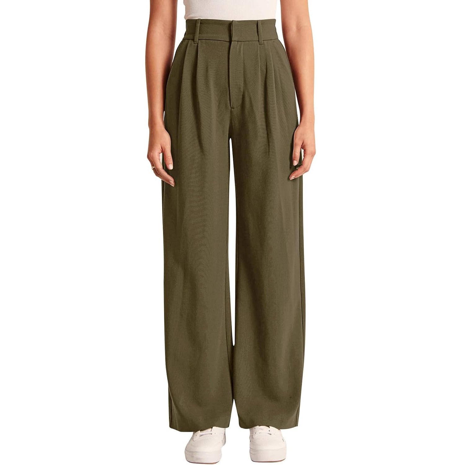 Solid Casual Pants With Pocket For Women