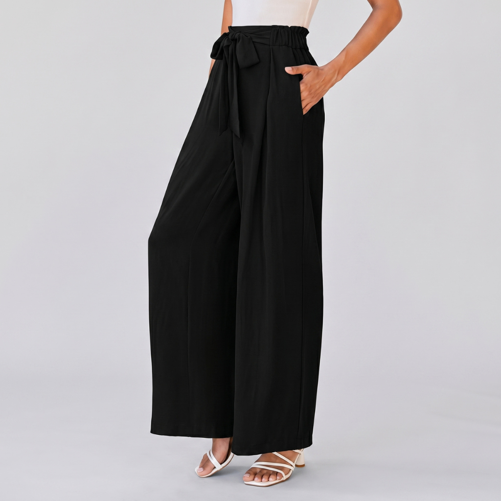 Casual High Rise Loose Fit Palazzo Pants For Women 