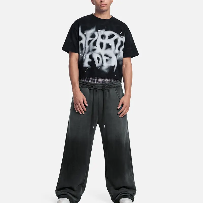 Loose Vintage Plaid Patchwork Sweatpants For Men And Women