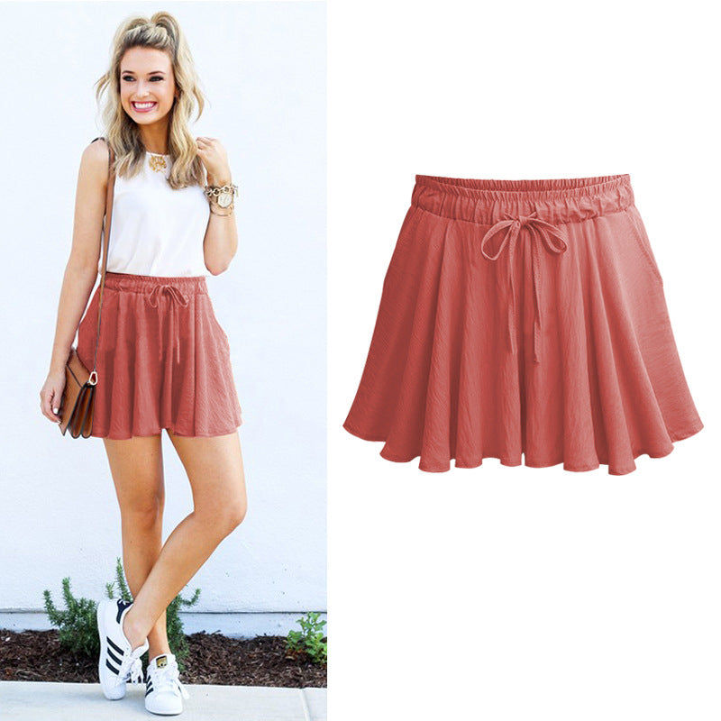 High Waist Drawstring Elastic Shorts-My Comfy Pant