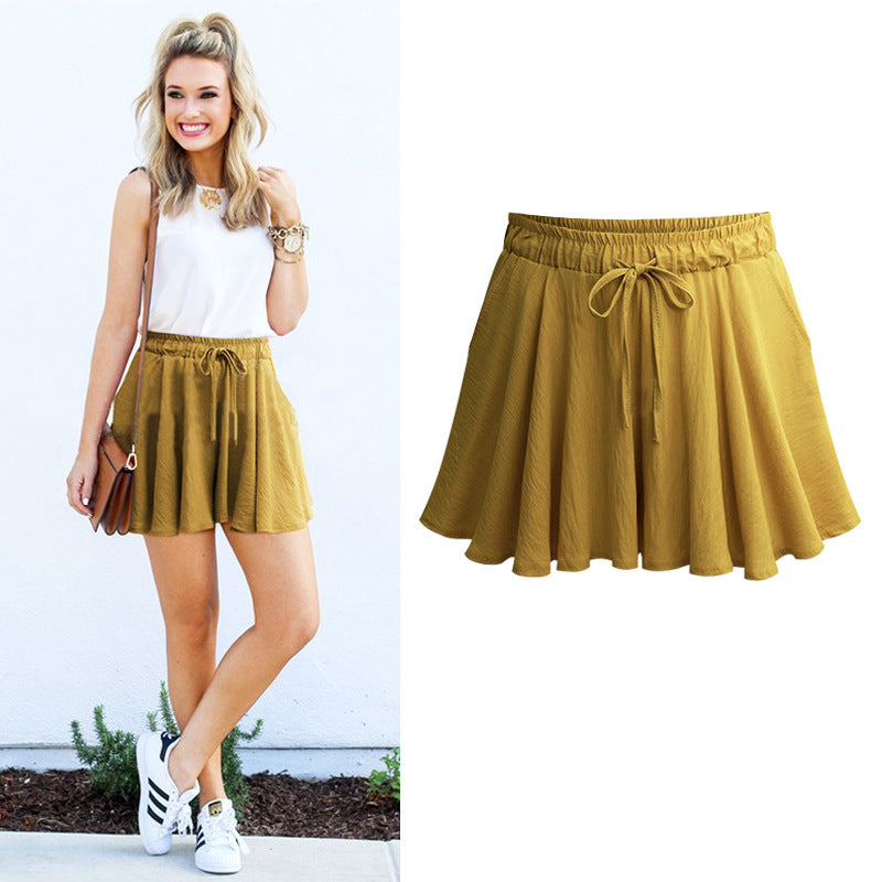 High Waist Drawstring Elastic Shorts-My Comfy PantHigh Waist Drawstring Elastic Shorts - Image 5