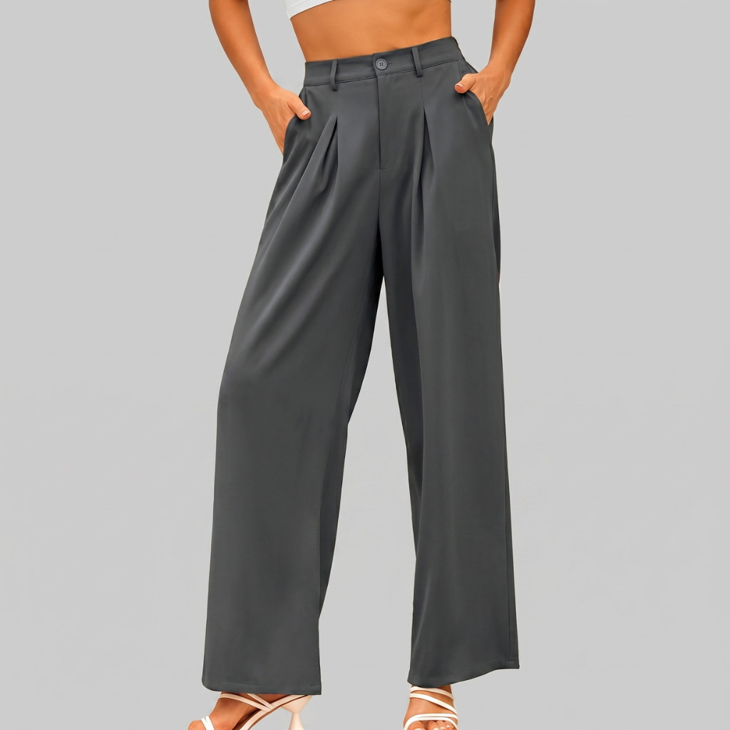 High Rise Casual Wide Loose Fit Palazzo Pants For Women Summer Wear