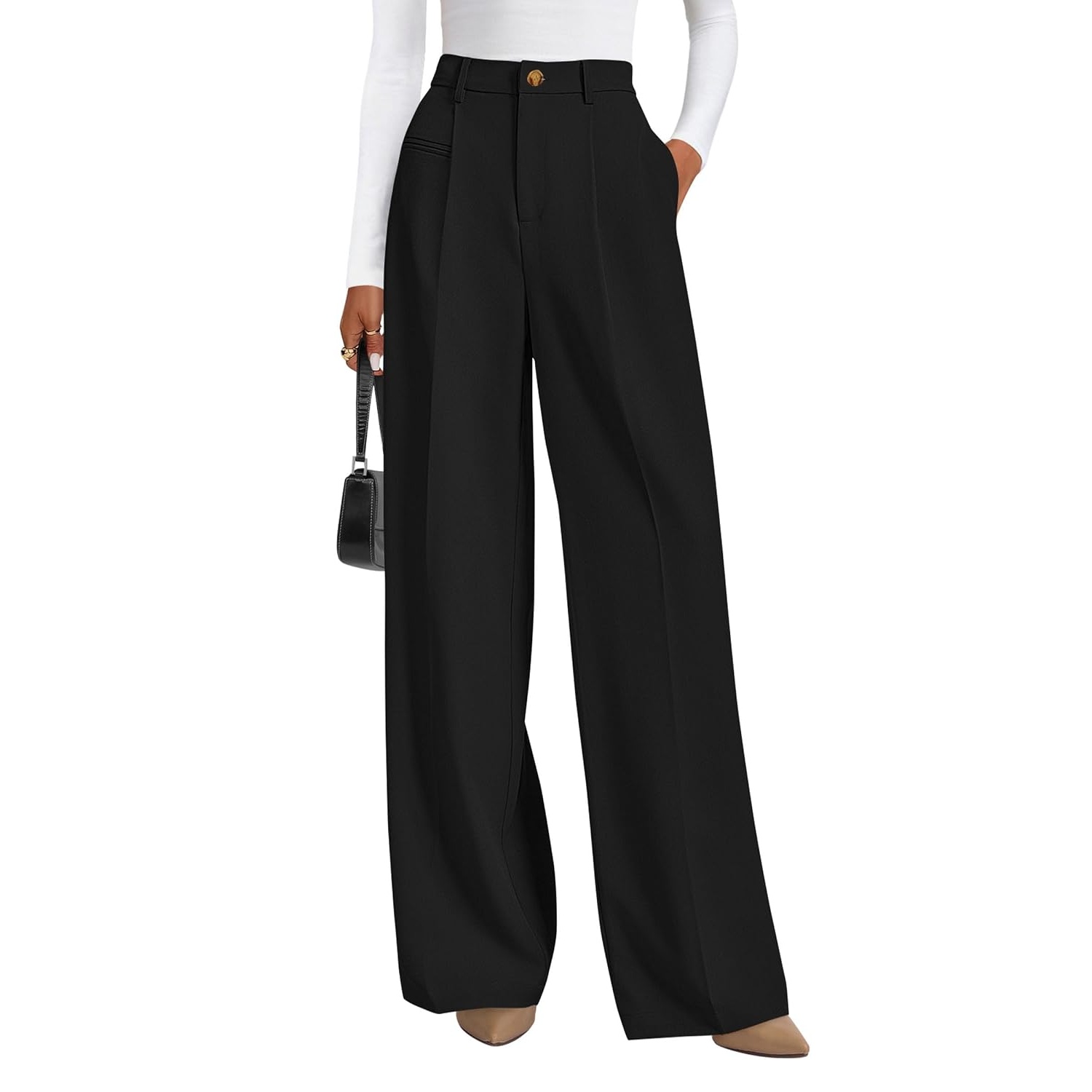 Solid Flowy WIde Palazzo Pants For Women