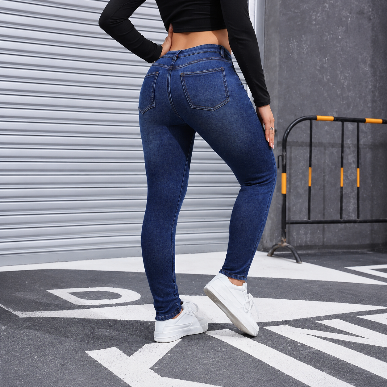 Slim Fit Thermal Woven Trouser Jeans For Women