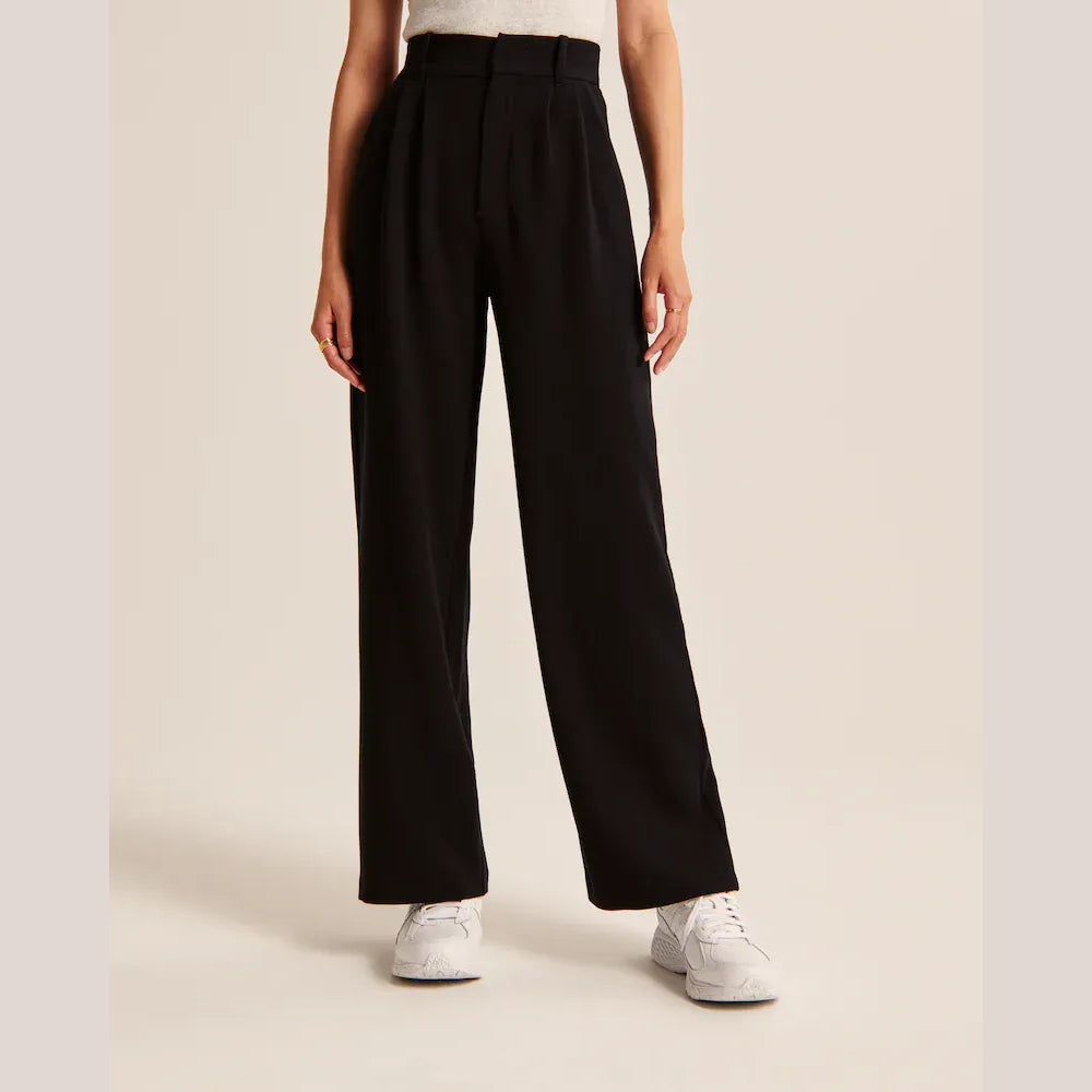 High Waist Tailored Wide Leg Pants-My Comfy Pant