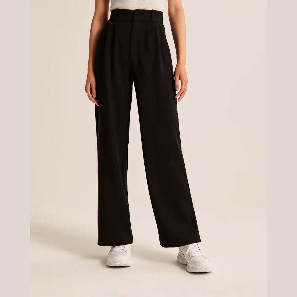 High Waist Tailored Wide Leg Pants-My Comfy Pant