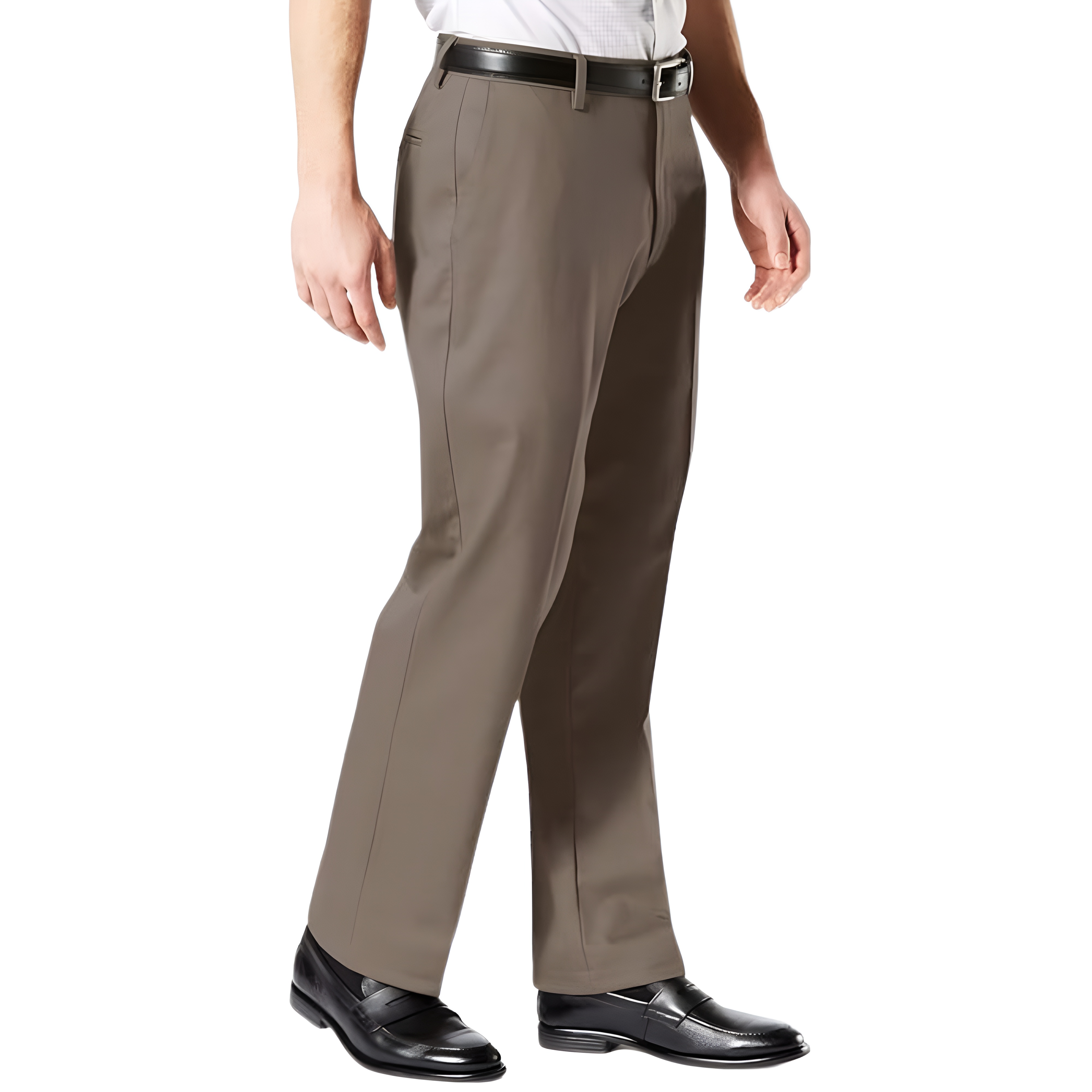 Classic Stretch Fit Formal Pants With Button Closure For Men