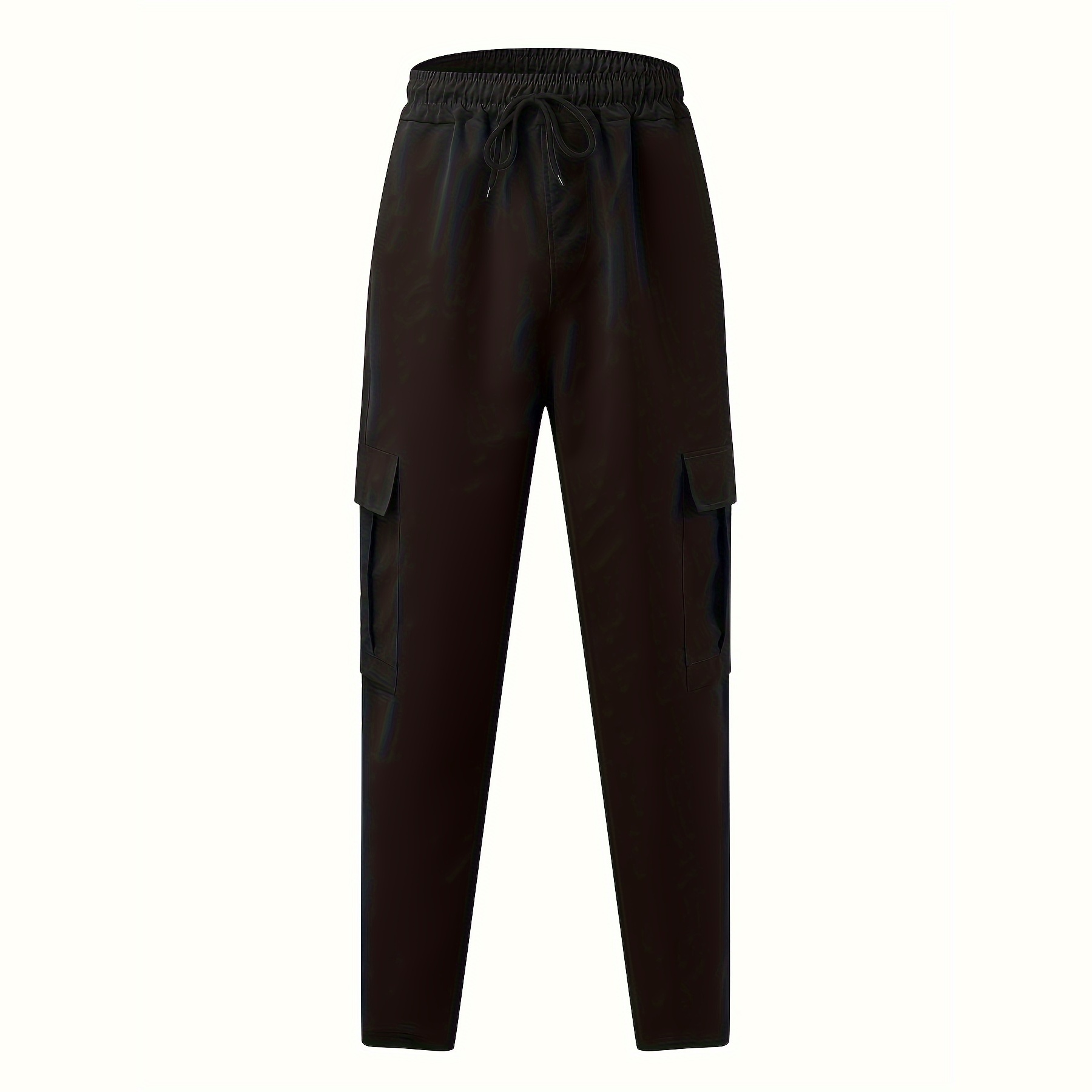 Drawstring Cargo Pants with Utility Pockets for Men