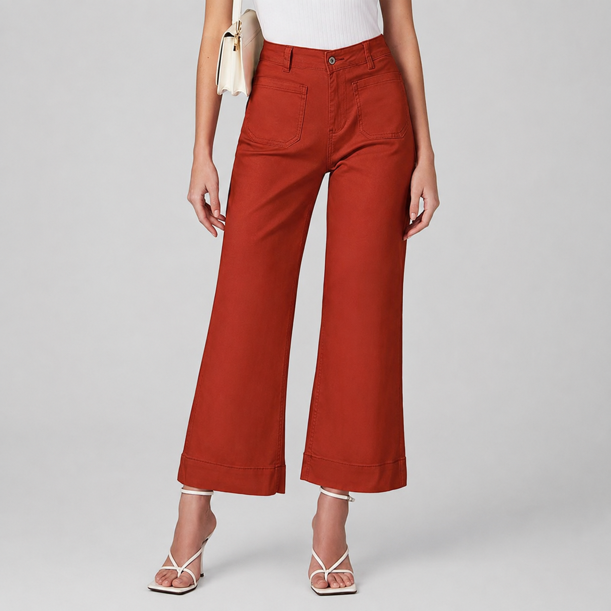 Baggy Flare Cropped Wide Jeans For Women