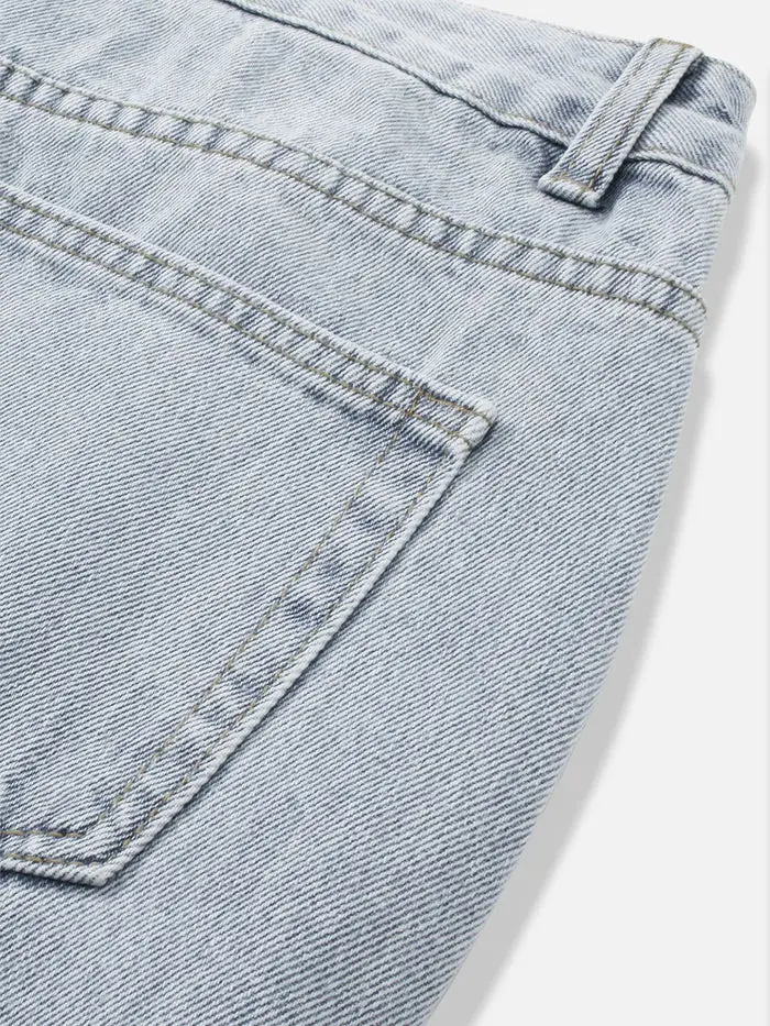 Aelfric Eden Basic Baggy Jeans Mid Waisted Jean Straight Leg Casual Baggy Denim Pants Baggy Jeans Fathersdaygift Clothes,clothes for back to school,first day of school outfits