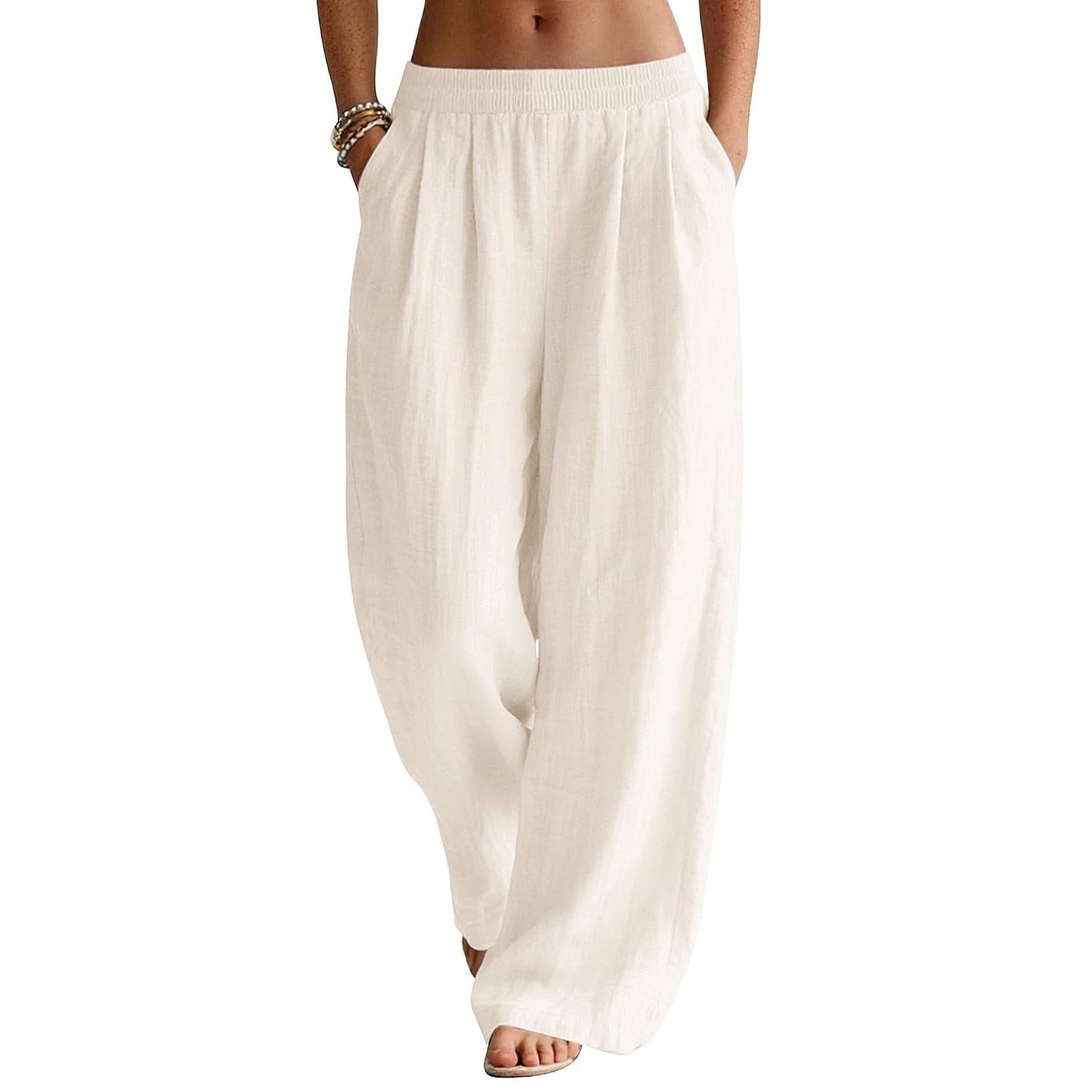 Casual Palazzo Pants With Pockets For Vacation Wear For Women