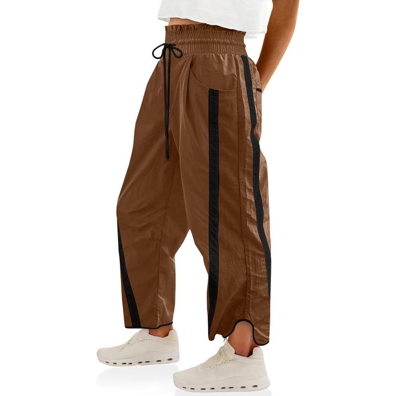 Casual Wide Baggy Pants With Drawstring For Women