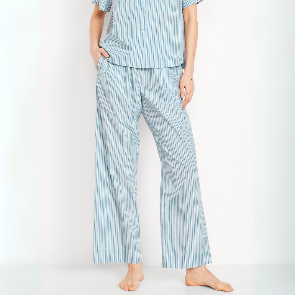 High Waisted Poplin Pajama Pant-My Comfy Pant