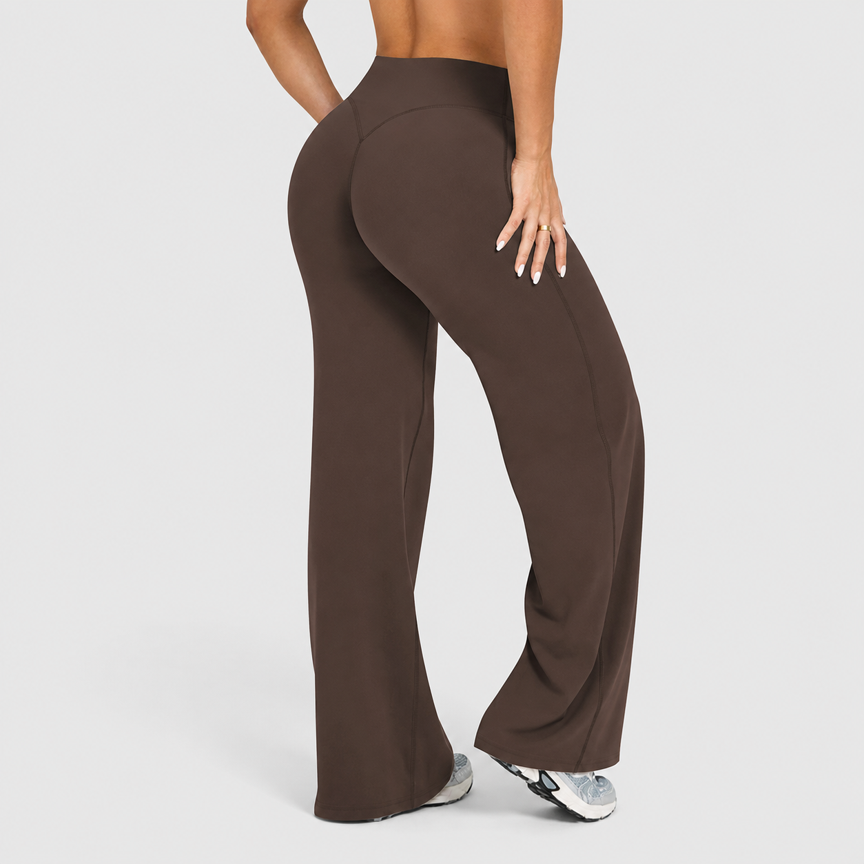 Casual Comfortable Wide Leg Knitted Sports Pant For Women