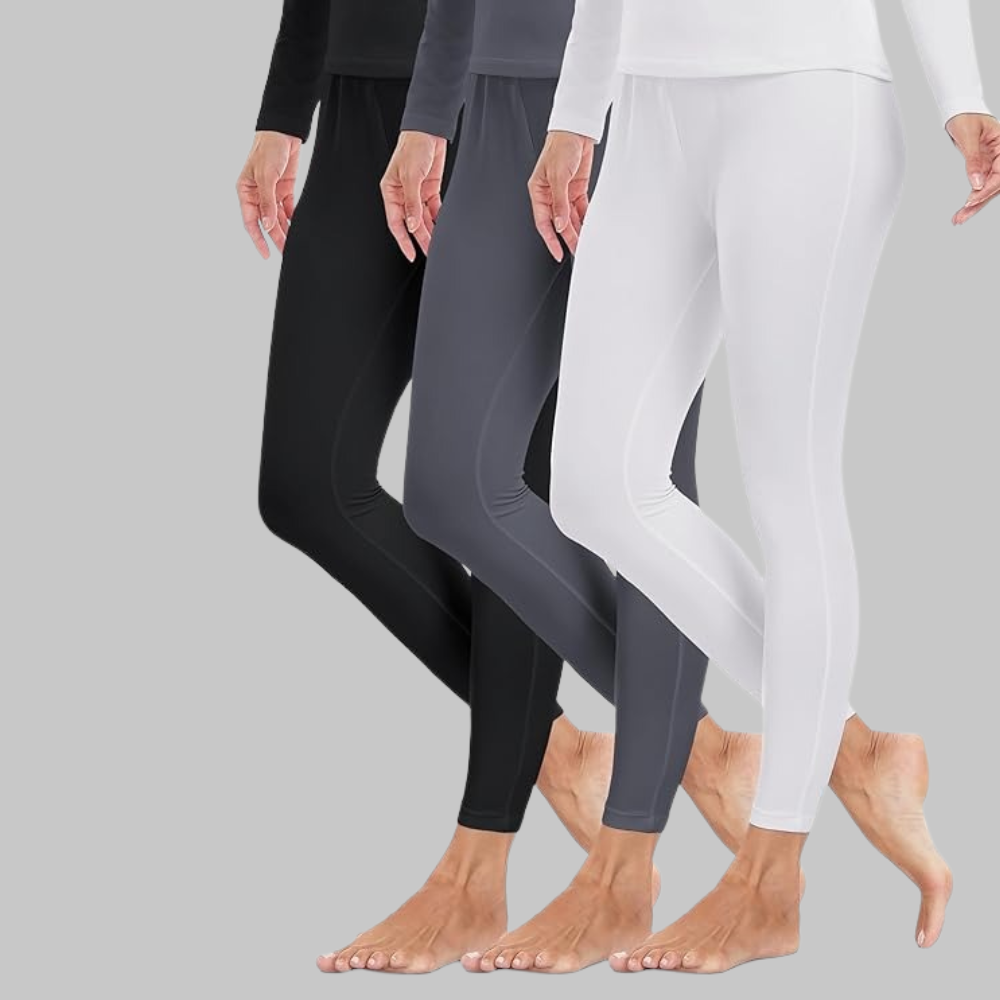 Pack of 3 Thermal Fleece Lined Leggings For Women