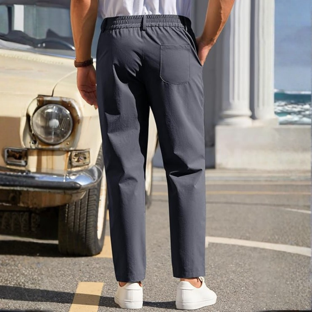Slim Fit Golf Pants With Stretch Comfort And Cropped Style For MenSlim Fit Golf Pants With Stretch Comfort And Cropped Style For Men - Image 9