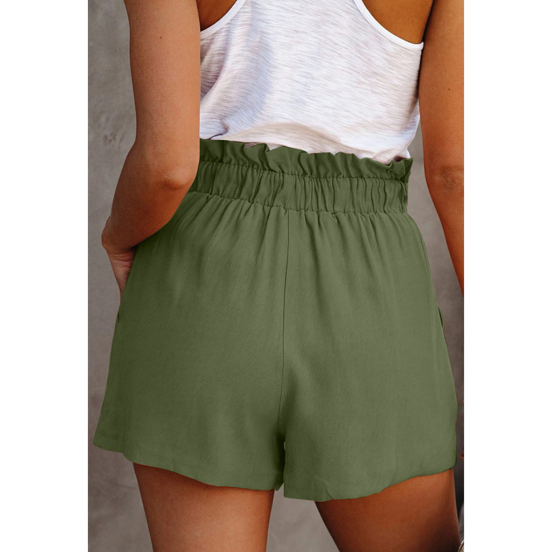 Tight Waisted Lace-Up Shorts-My Comfy Pant
