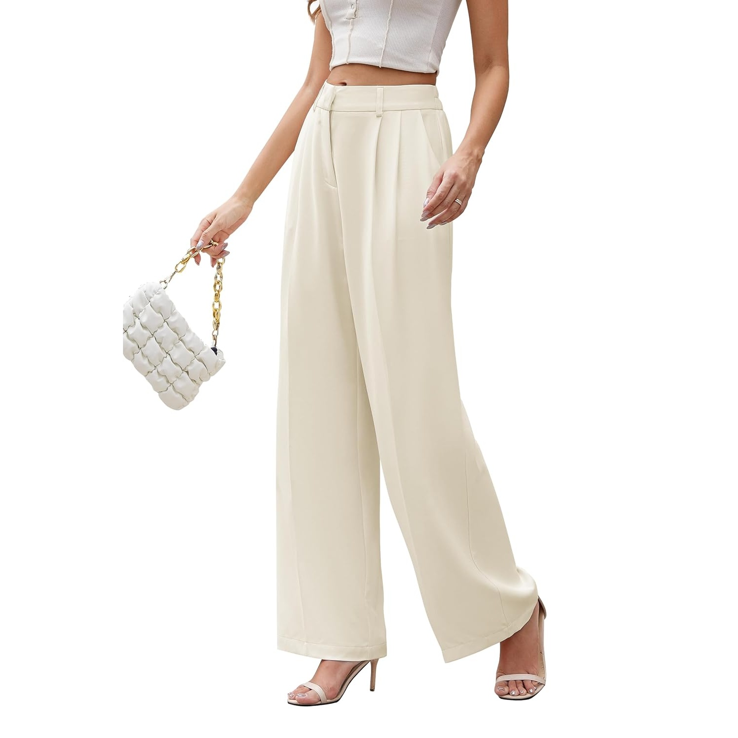 Stretchy Loose Casual Pants With Elastic Waistband For Women