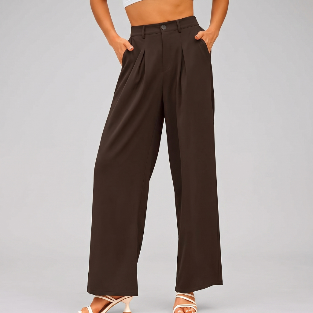 High Rise Casual Wide Loose Fit Palazzo Pants For Women Summer Wear