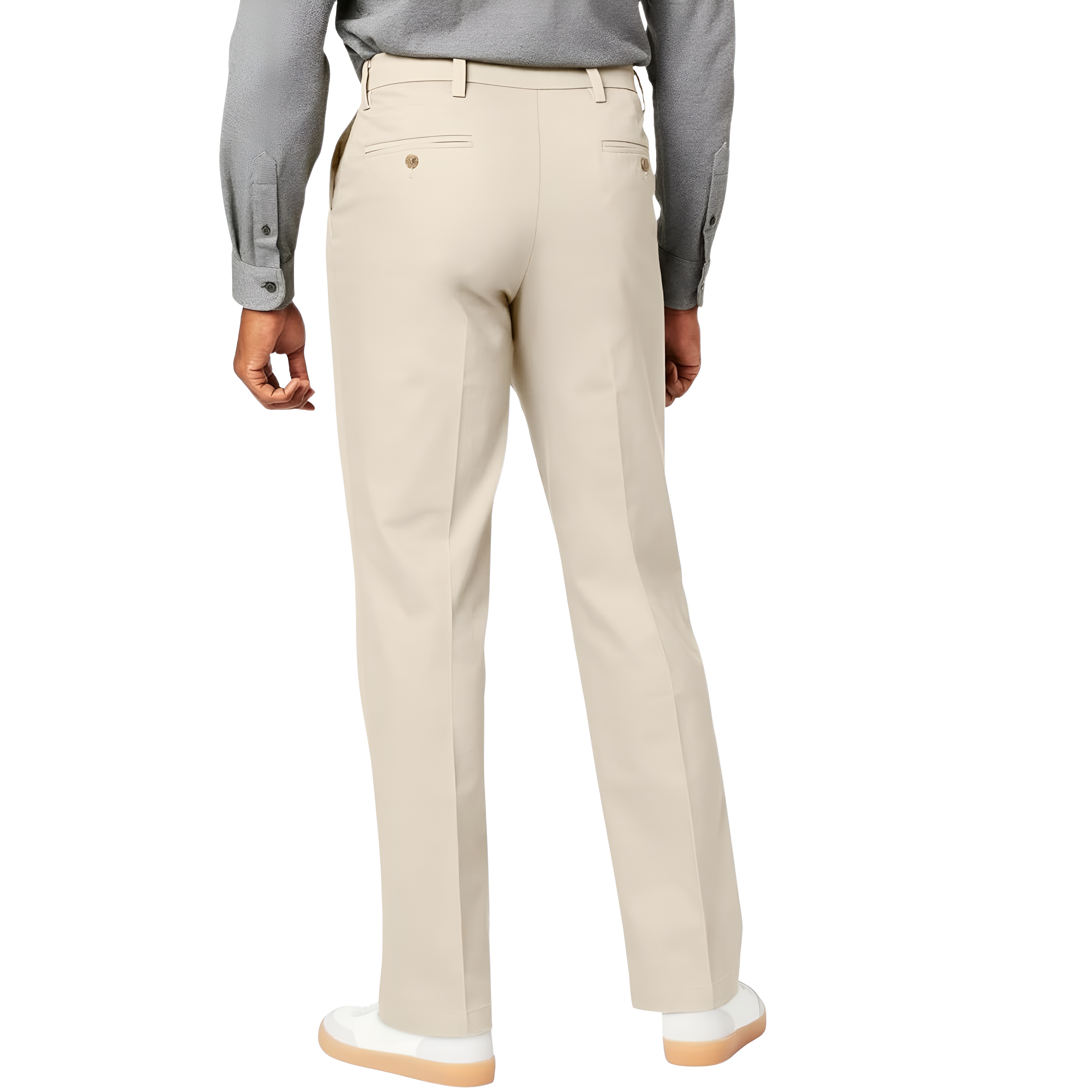 Classic Stretch Fit Formal Pants With Button Closure For Men
